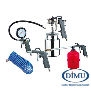 Druckluftset 5-tlg. mit Saugbecher