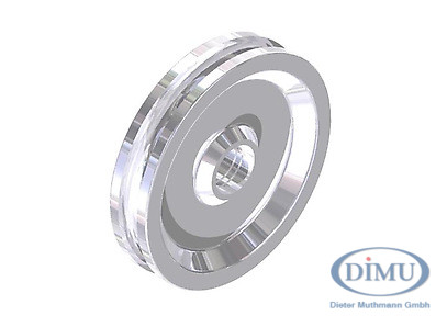 Umlenkrolle 250 mm breit f. Rillenkugell