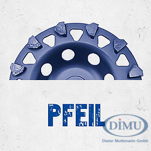 Diamant Schleiftöpfe Pfeil-Segmente