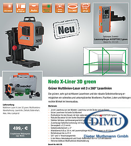 X-LINER 3D green 3x360° Laserlinien
