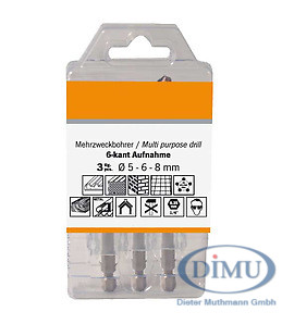 Mehrzweckbohrer Set 5-6-8
