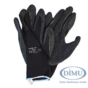 Paar Feinstrickhandschuhe schwarz