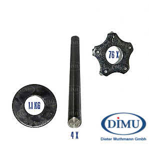 Satz Fünfkantlamellen 42 x 6mm kpl.