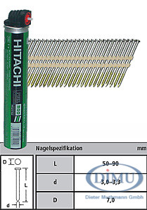 Nägel + Gaskartuschen f. NR90GR